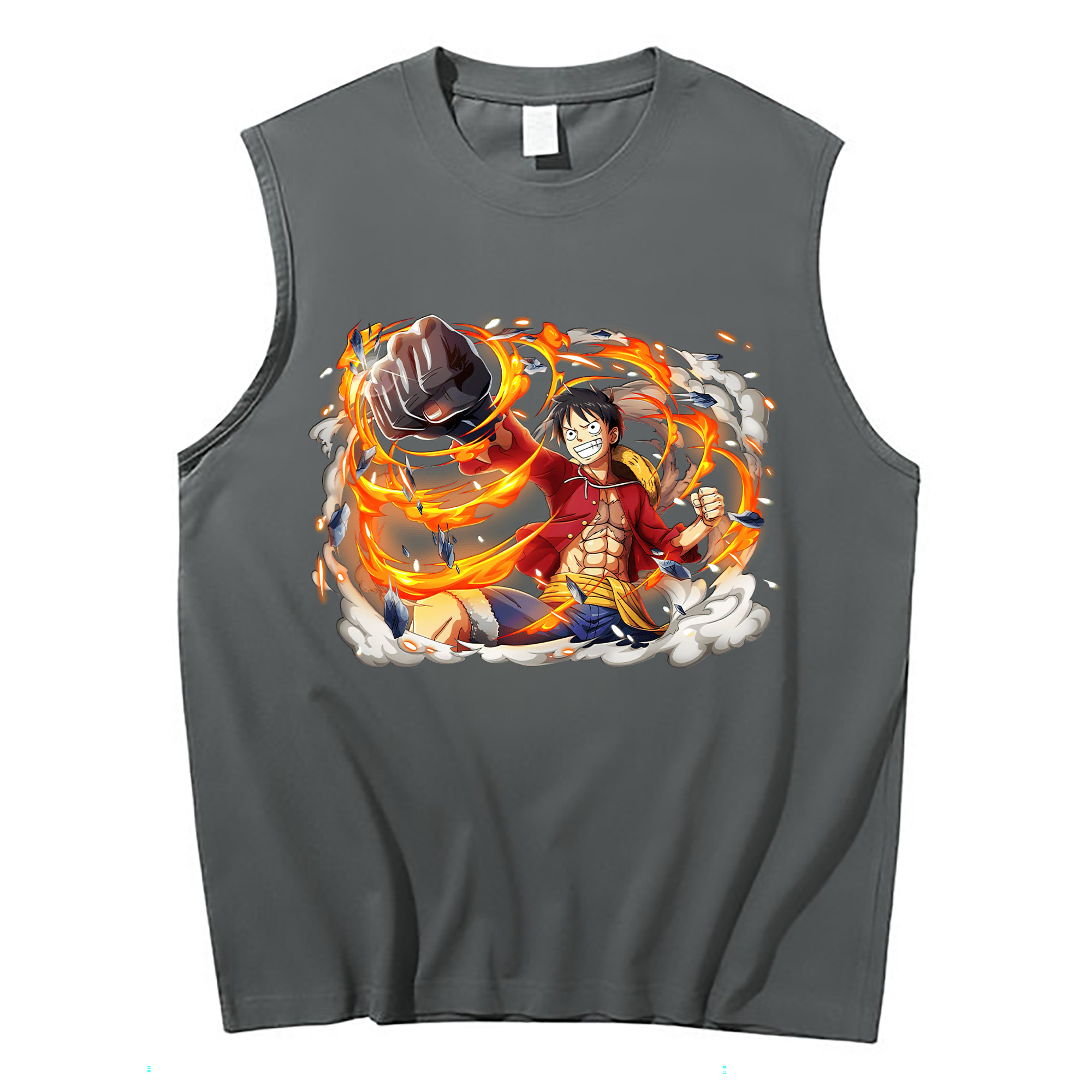 ワンピース モンキー・D・ルフィ ONE PIECE Monkey D. Luffy コットン100％タンクトップ（フロントプリント）